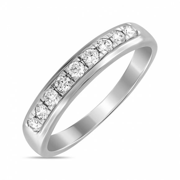 Обручальное кольцо-дорожка из золота с 9 бриллиантами R127-FROQ7821G-0.25 - Фото 3
