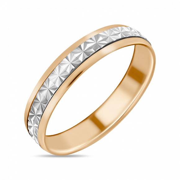 Обручальное двойное кольцо из золота R37-4-T130611407 - Фото 1