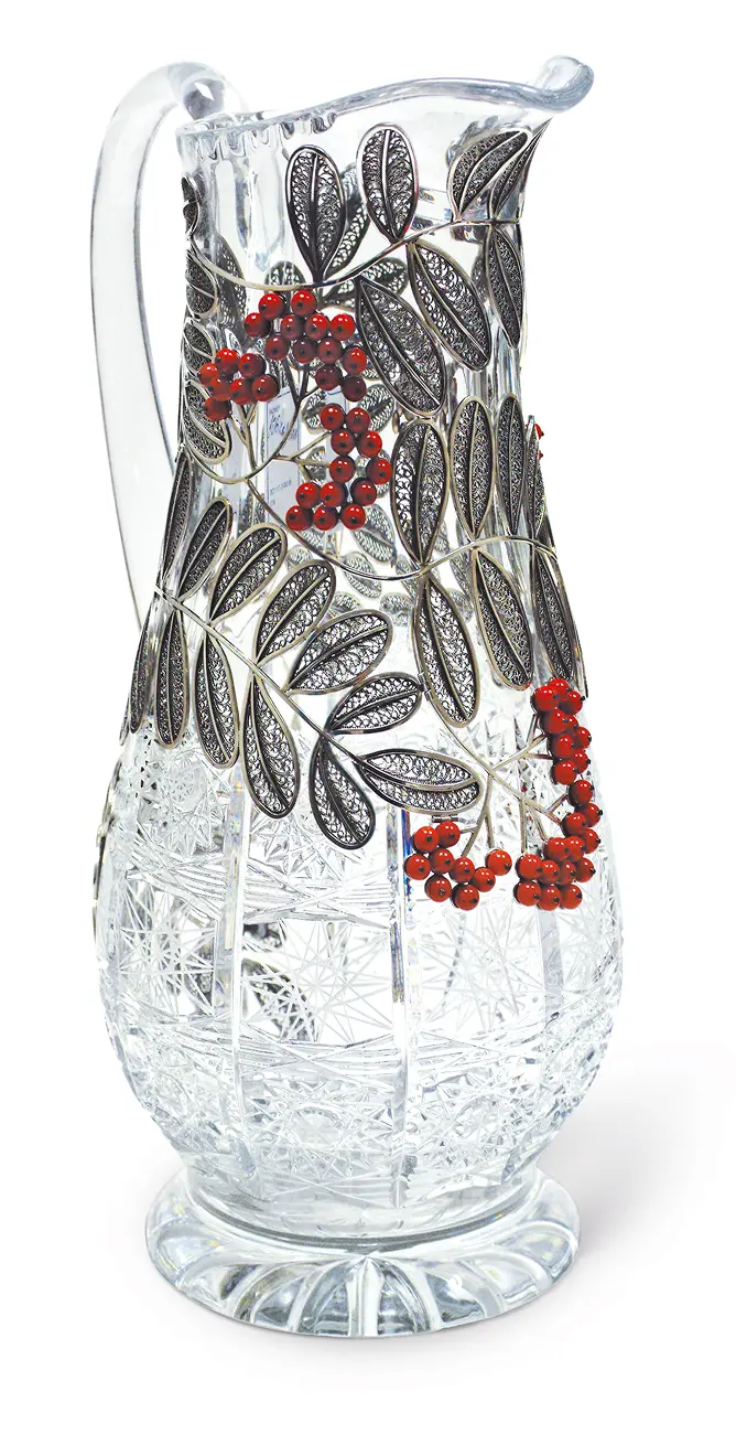 Кувшин. Хрусталь, филигрань