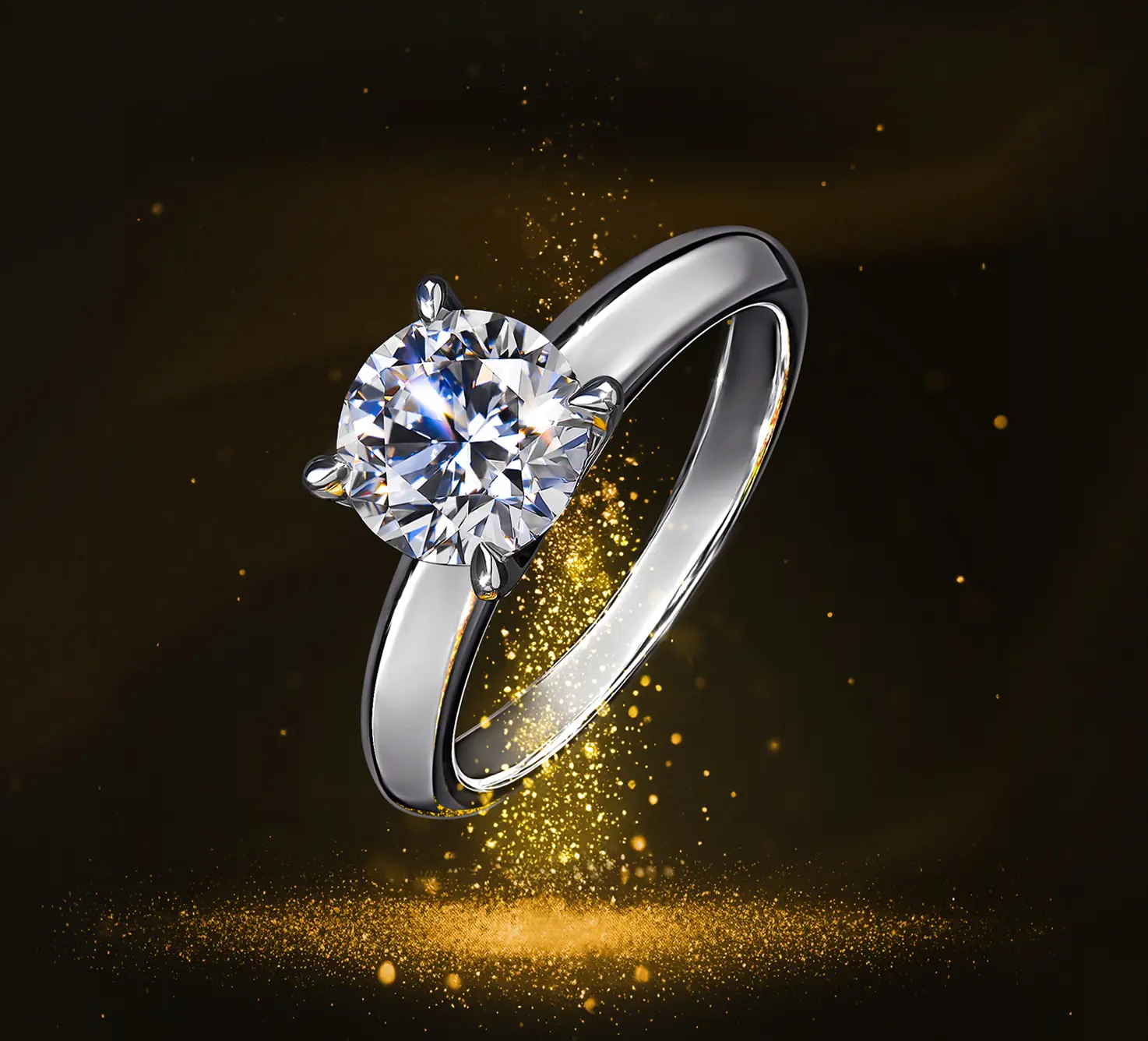 Кольцо с бриллиантом из коллекции Solo 1920