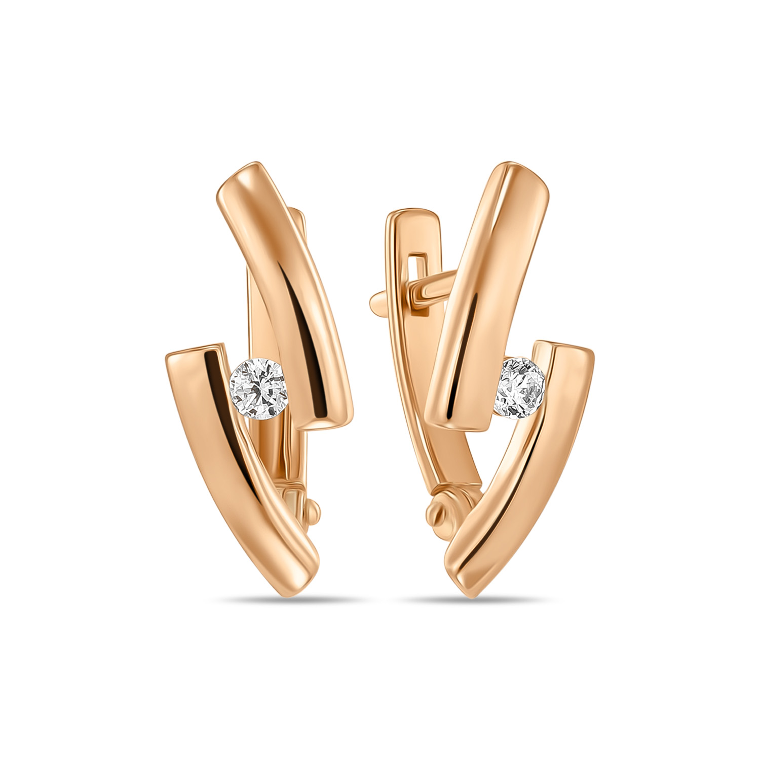 

Серьги с фианитами, Красный, Серьги с фианитами