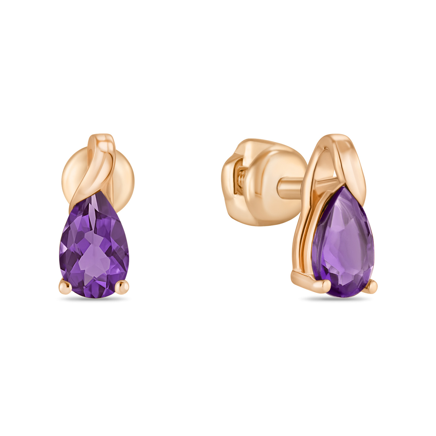 

Серьги с аметистами, Красный, Серьги с аметистами