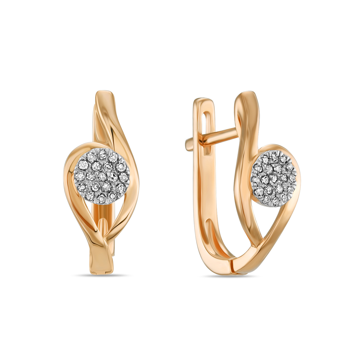 

Серьги с бриллиантами, Белый, Серьги с бриллиантами