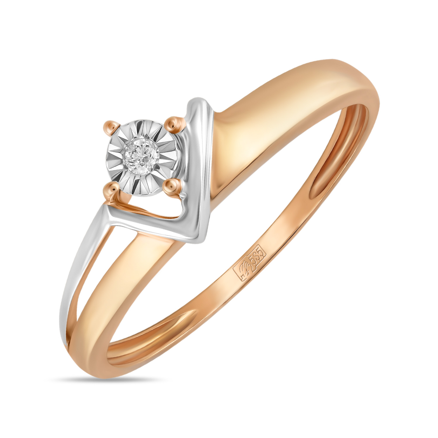 

Кольцо с бриллиантом, Красный, Кольцо с бриллиантом