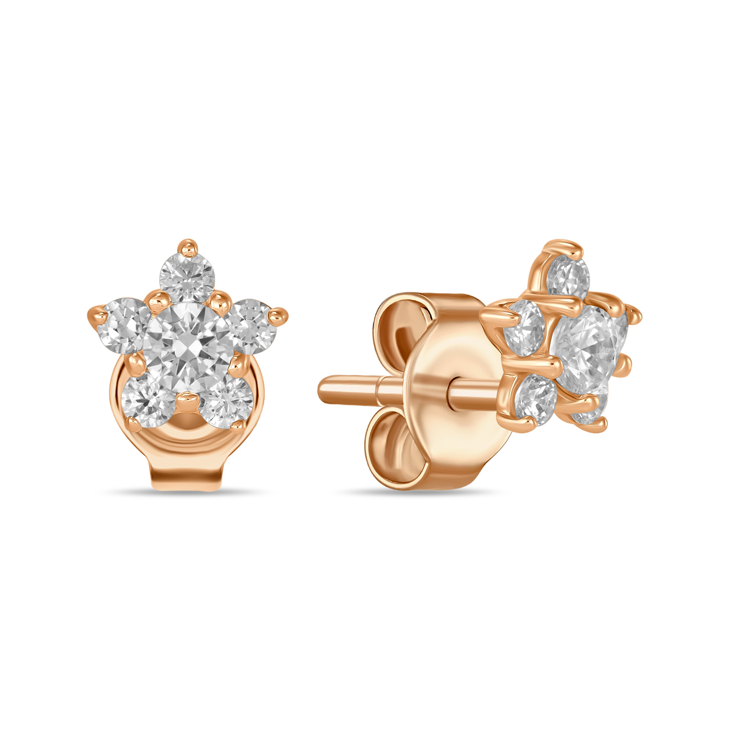 

Серьги с фианитами, Красный, Серьги с фианитами