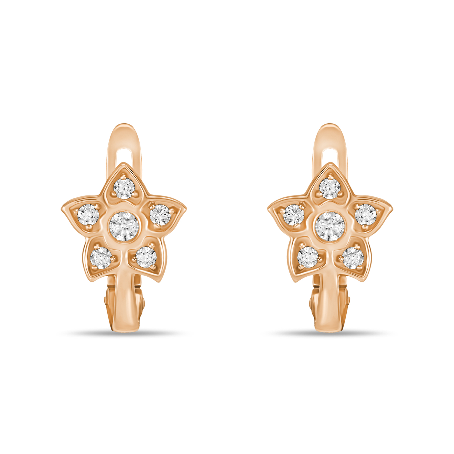 

Серьги с фианитами, Красный, Серьги с фианитами