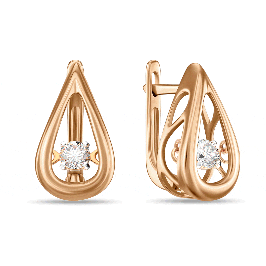 Серьги с бриллиантами - фото 1