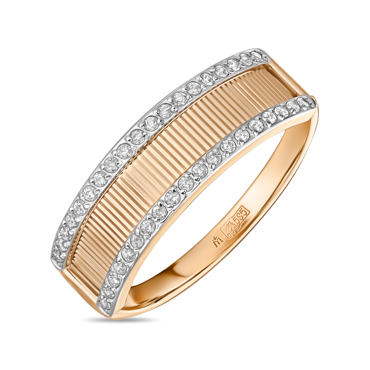 

Кольцо с фианитами, Красный, Кольцо с фианитами