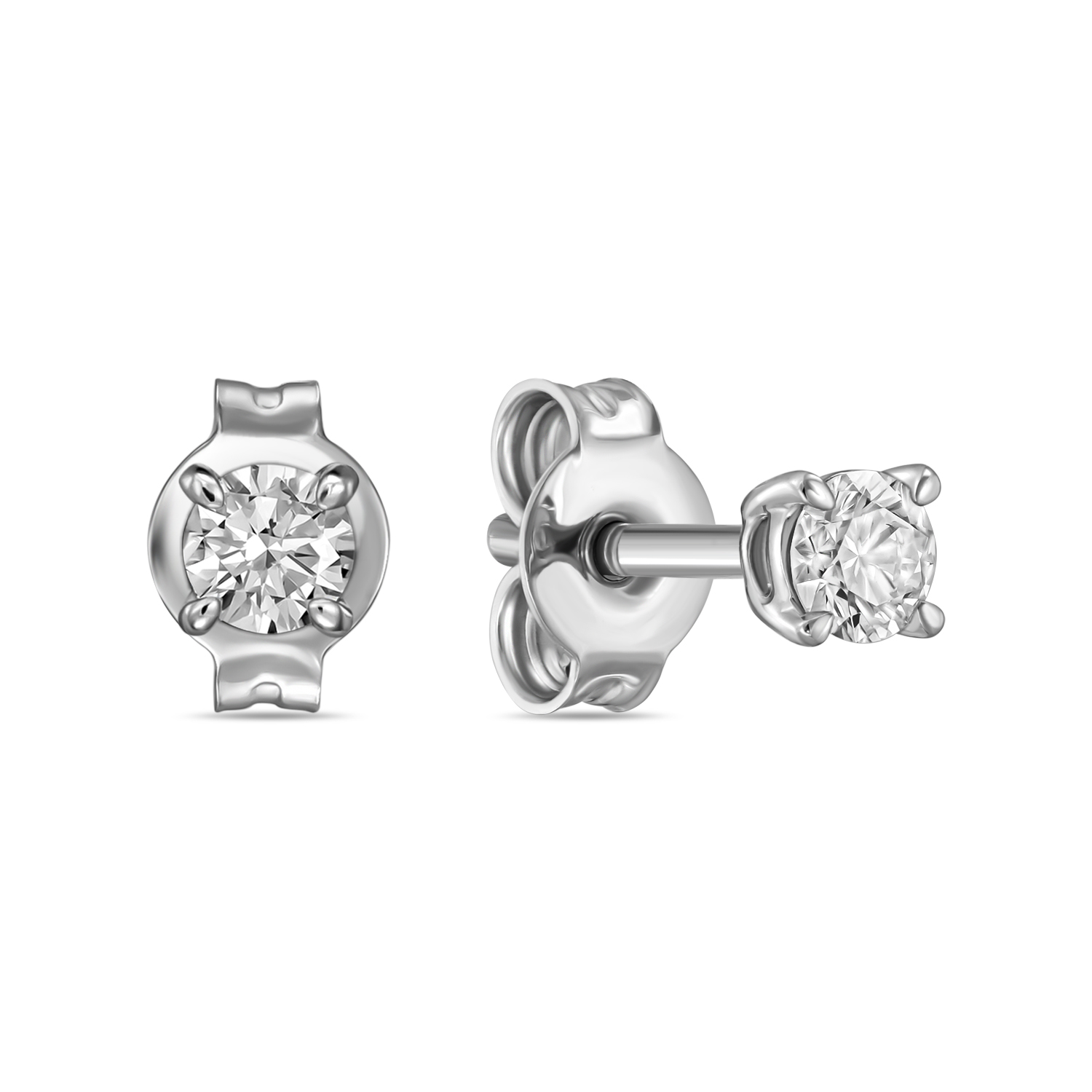 

Серьги с бриллиантами, Белый, Серьги с бриллиантами