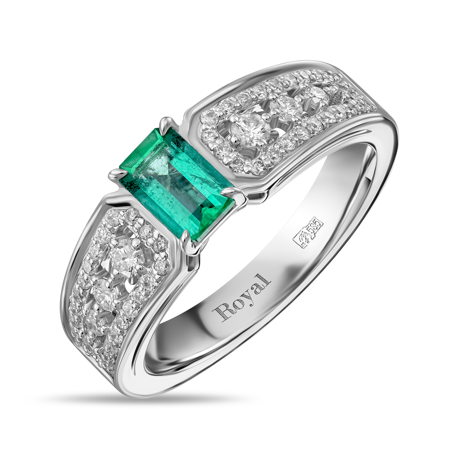 

Кольцо МЮ3, Кольцо с бриллиантами и изумрудом Артикул: R01-RL-1802EM