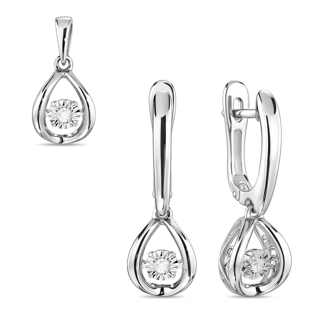 Комплект с бриллиантами