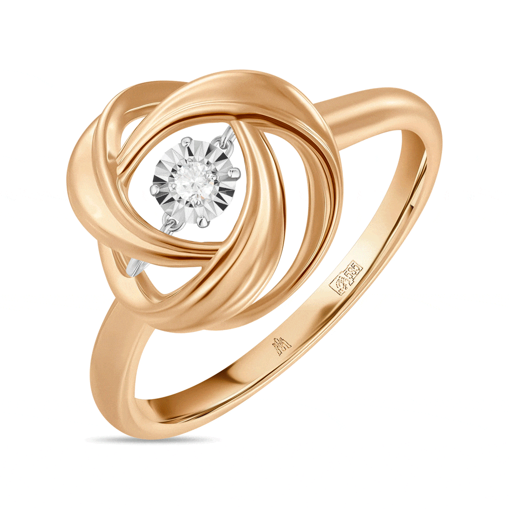 Кольцо с бриллиантом