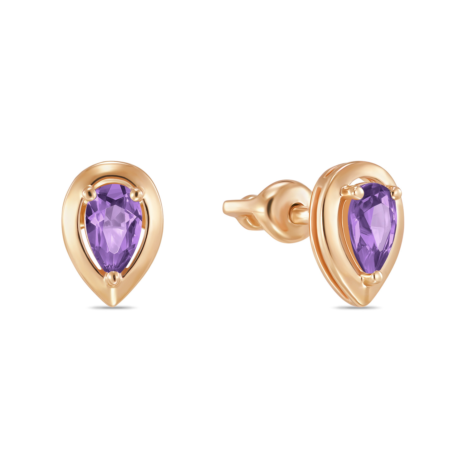 

Серьги с аметистами, Красный, Серьги с аметистами