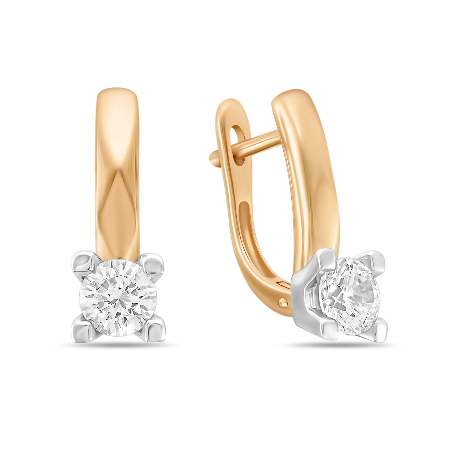 

Серьги с фианитами, Красный, Серьги с фианитами
