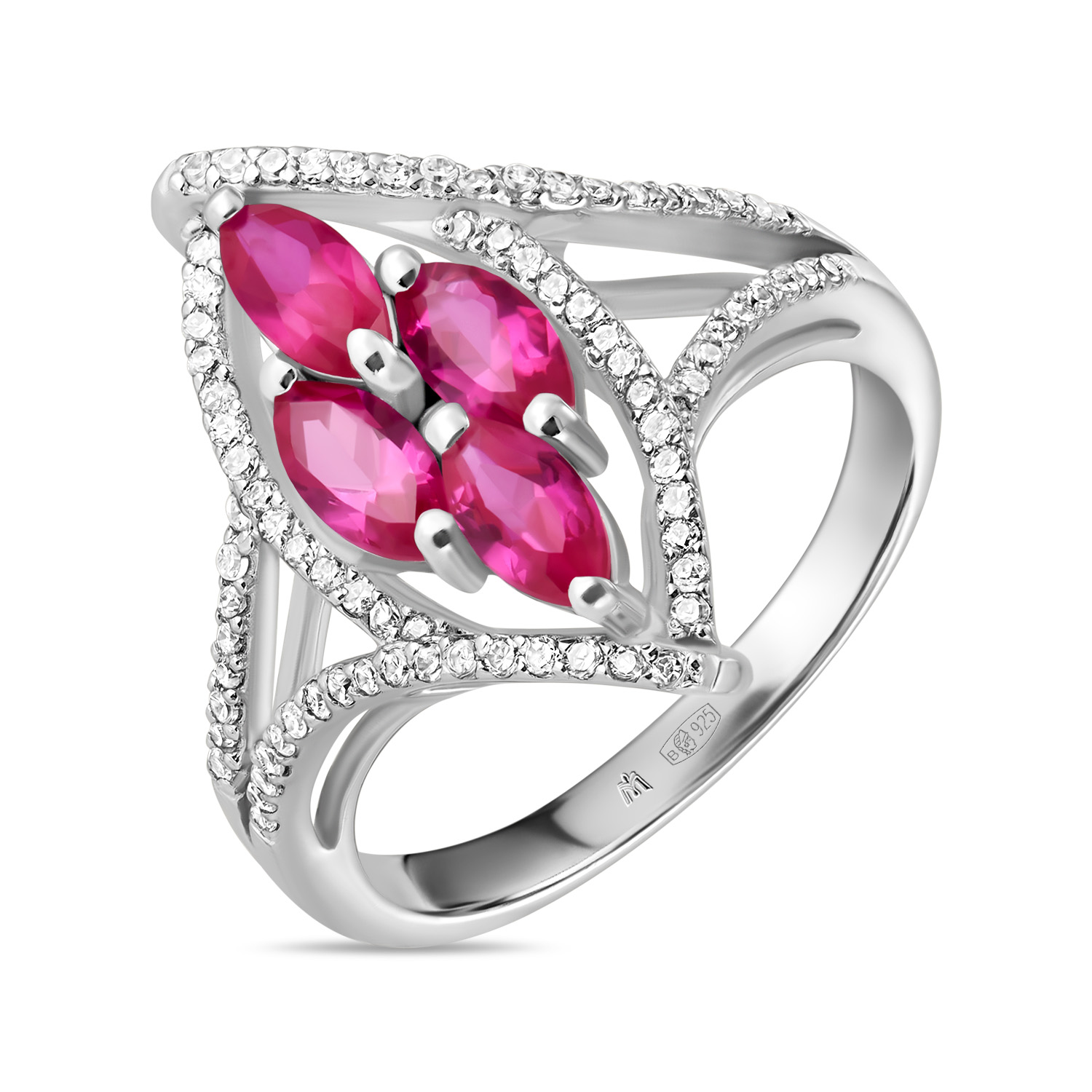 

Кольцо МЮ3, Кольцо с рубином и фианит Артикул: R184-SR19324-OS