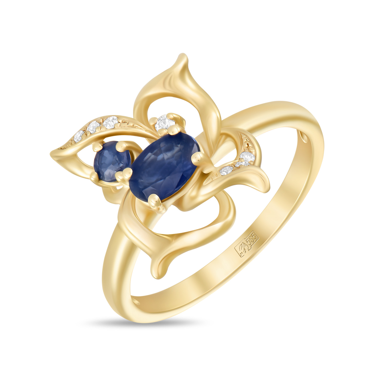 

Кольцо МЮ3, Кольцо с сапфирами и бриллиантами Артикул: R152-GR3953-SAM