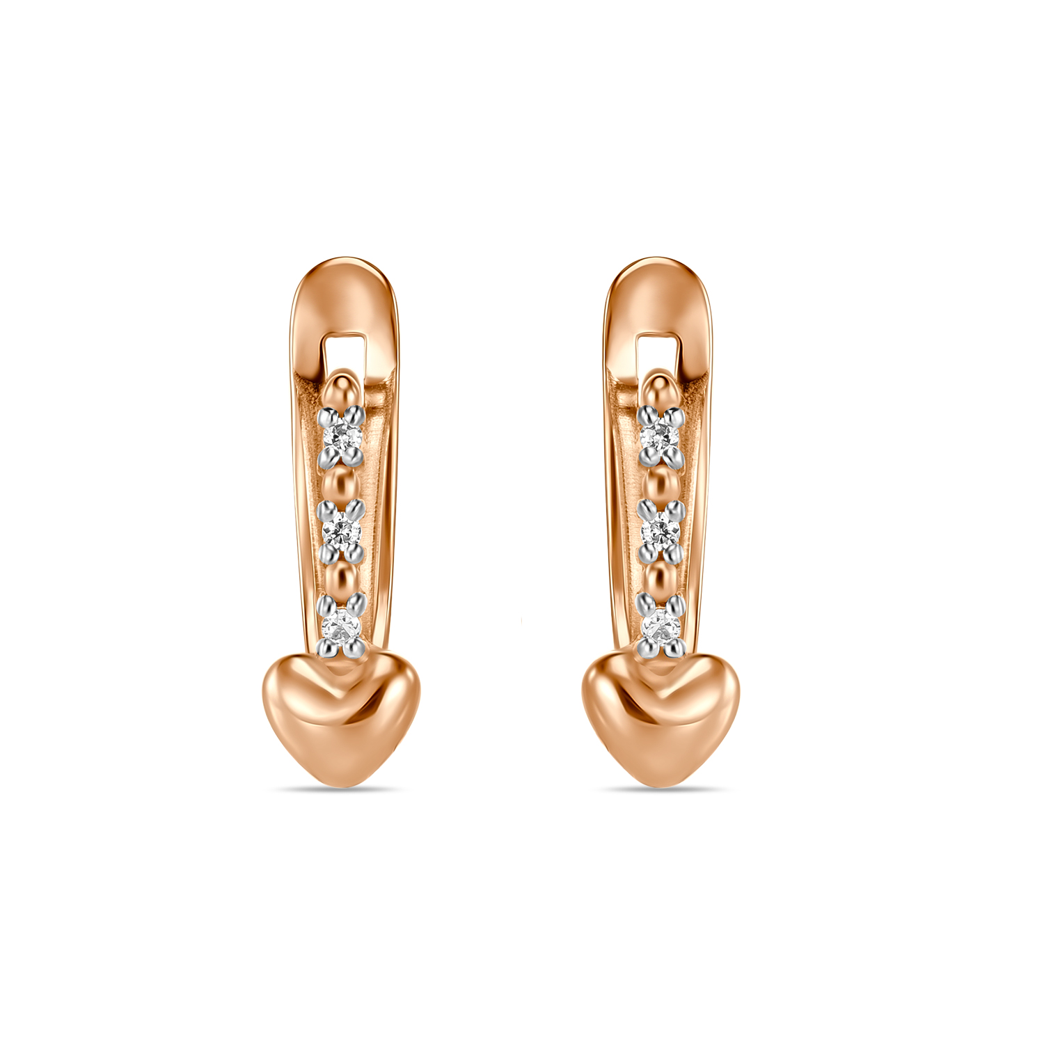 

Серьги с фианит, Красный, Серьги с фианит