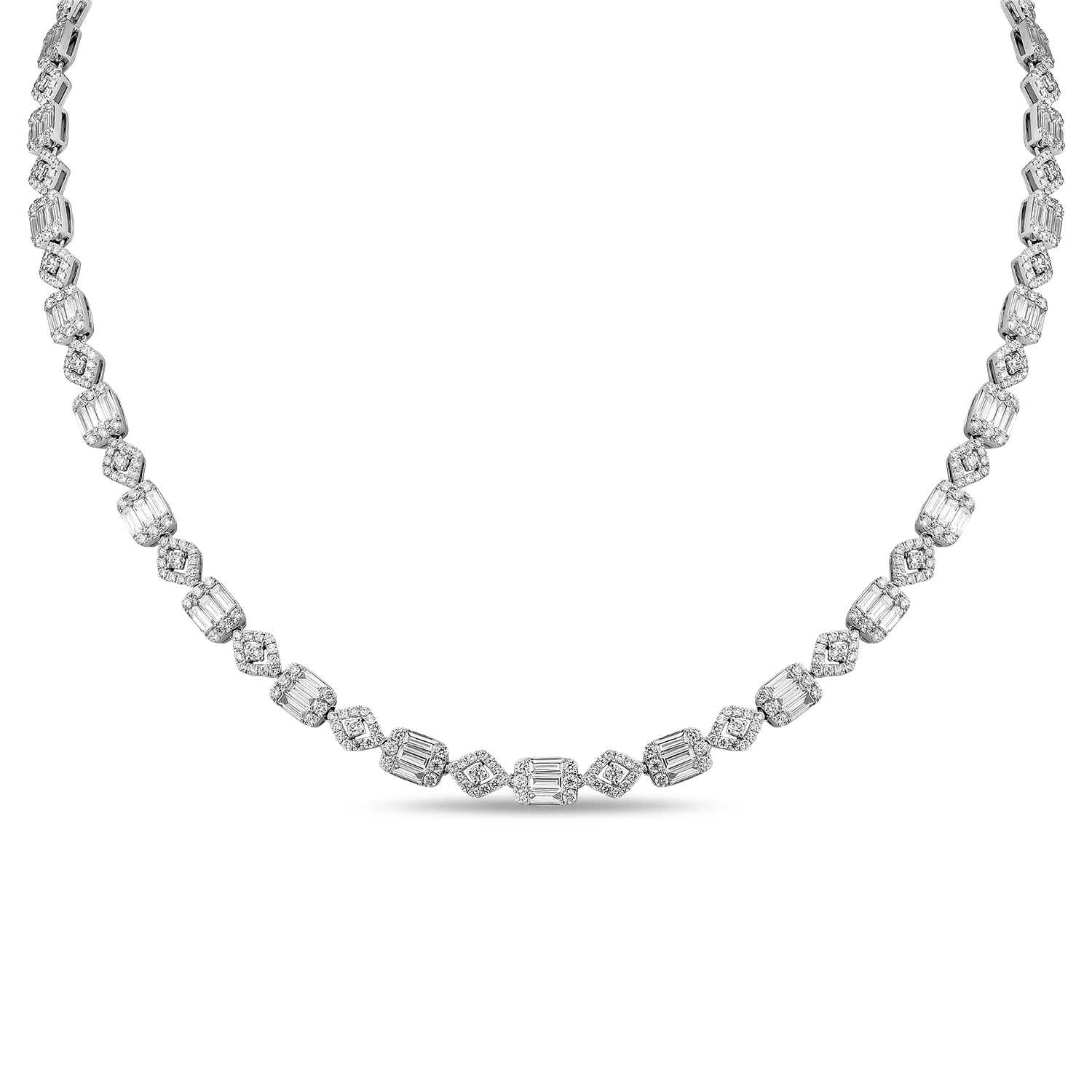 

Колье с бриллиантами, Белый, Колье с бриллиантами