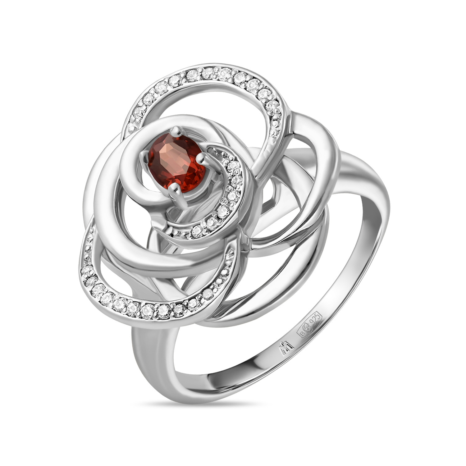 

Кольцо МЮ3, Кольцо с гранатом и фианит Артикул: R184-SR18499