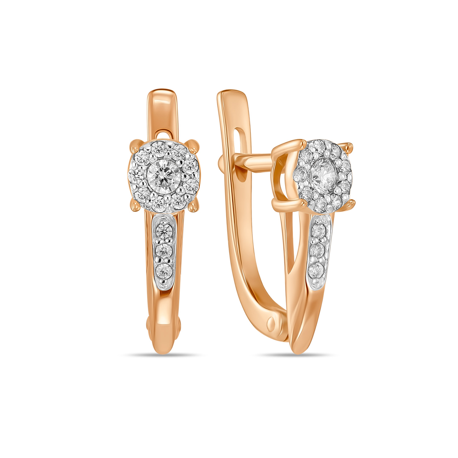 

Серьги с фианитами, Красный, Серьги с фианитами