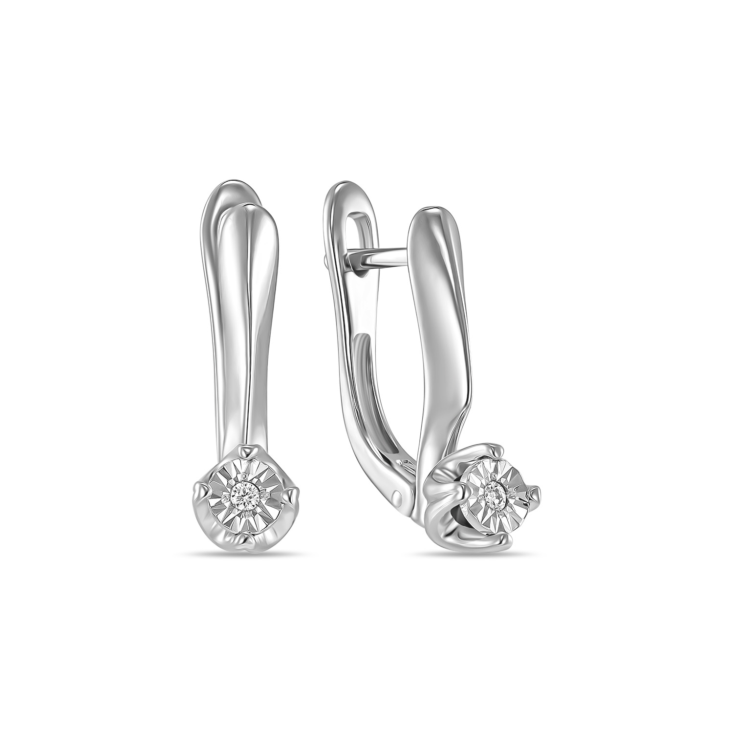 Серьги с бриллиантами Белый, Красный, Белый, Желтый, фото 3