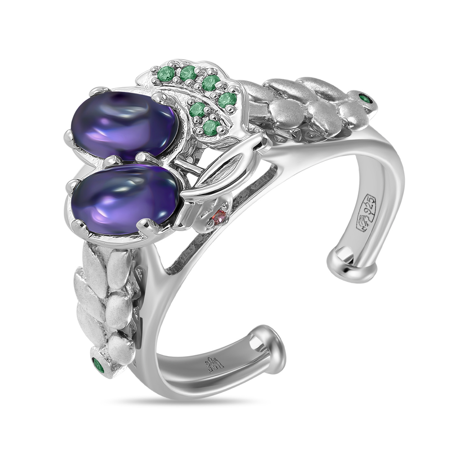 

Кольцо МЮ3, Кольцо с фианит Артикул: R183-PLUM.R.VL.L