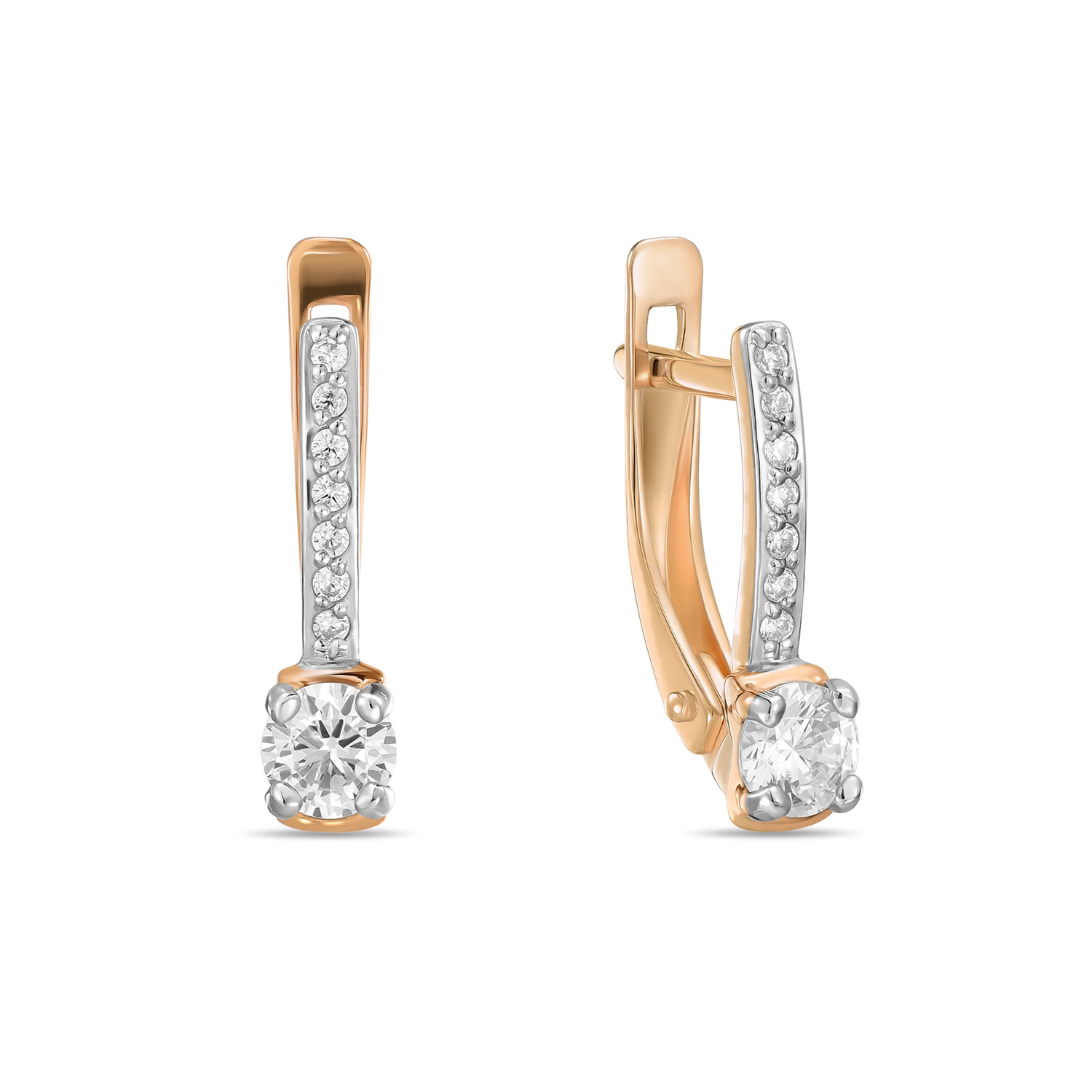 

Серьги с фианитами, Красный, Серьги с фианитами