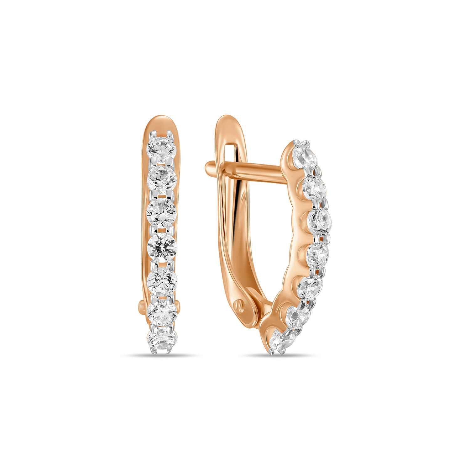 

Серьги с фианитами, Красный, Серьги с фианитами