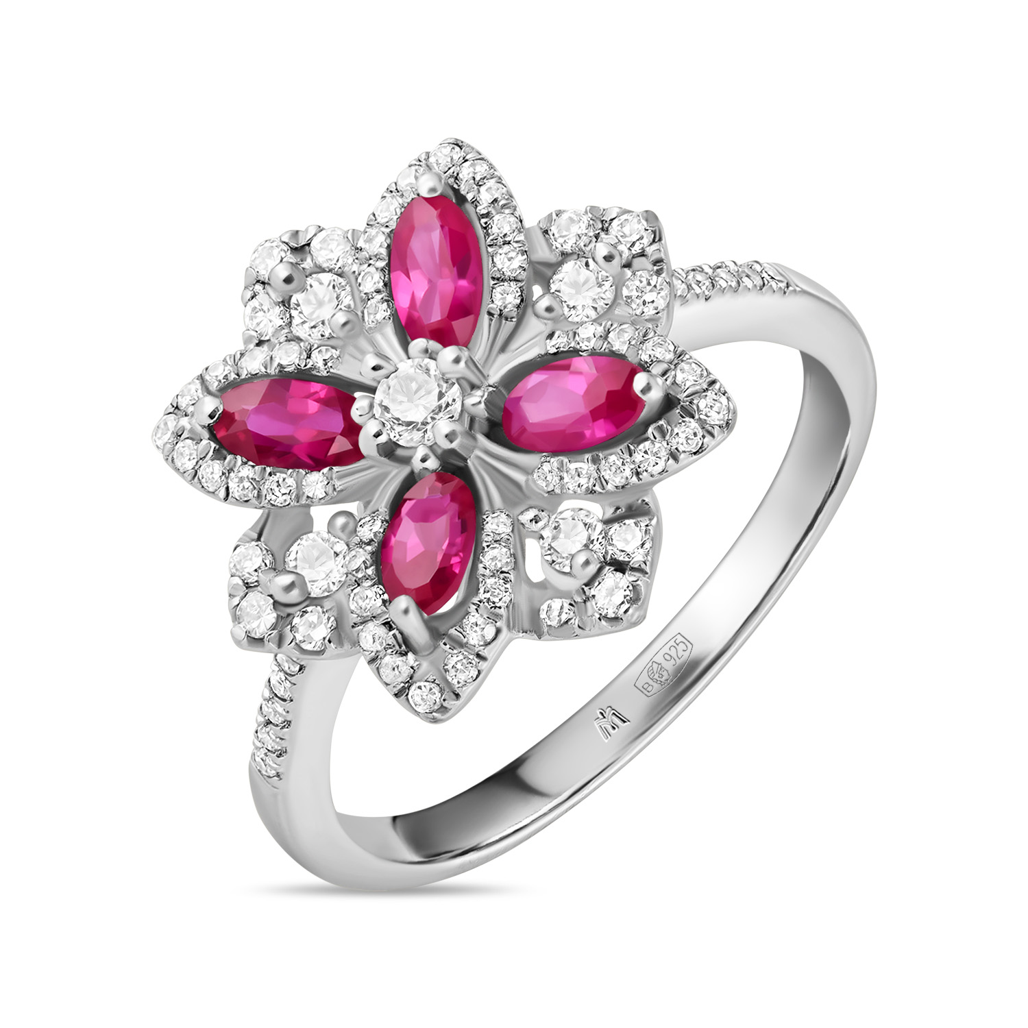

Кольцо МЮ3, Кольцо с рубином и фианит Артикул: R184-SR19328-OS