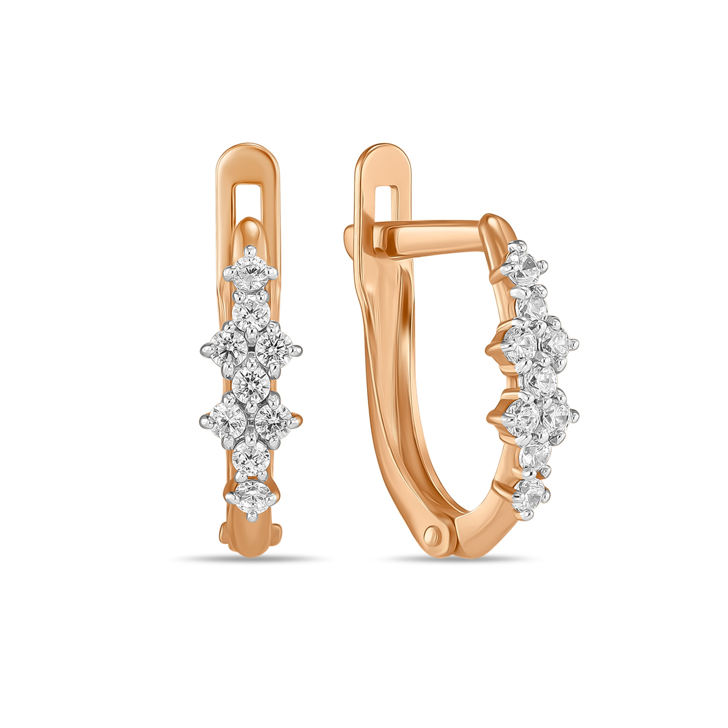 

Серьги с фианитами, Красный, Серьги с фианитами