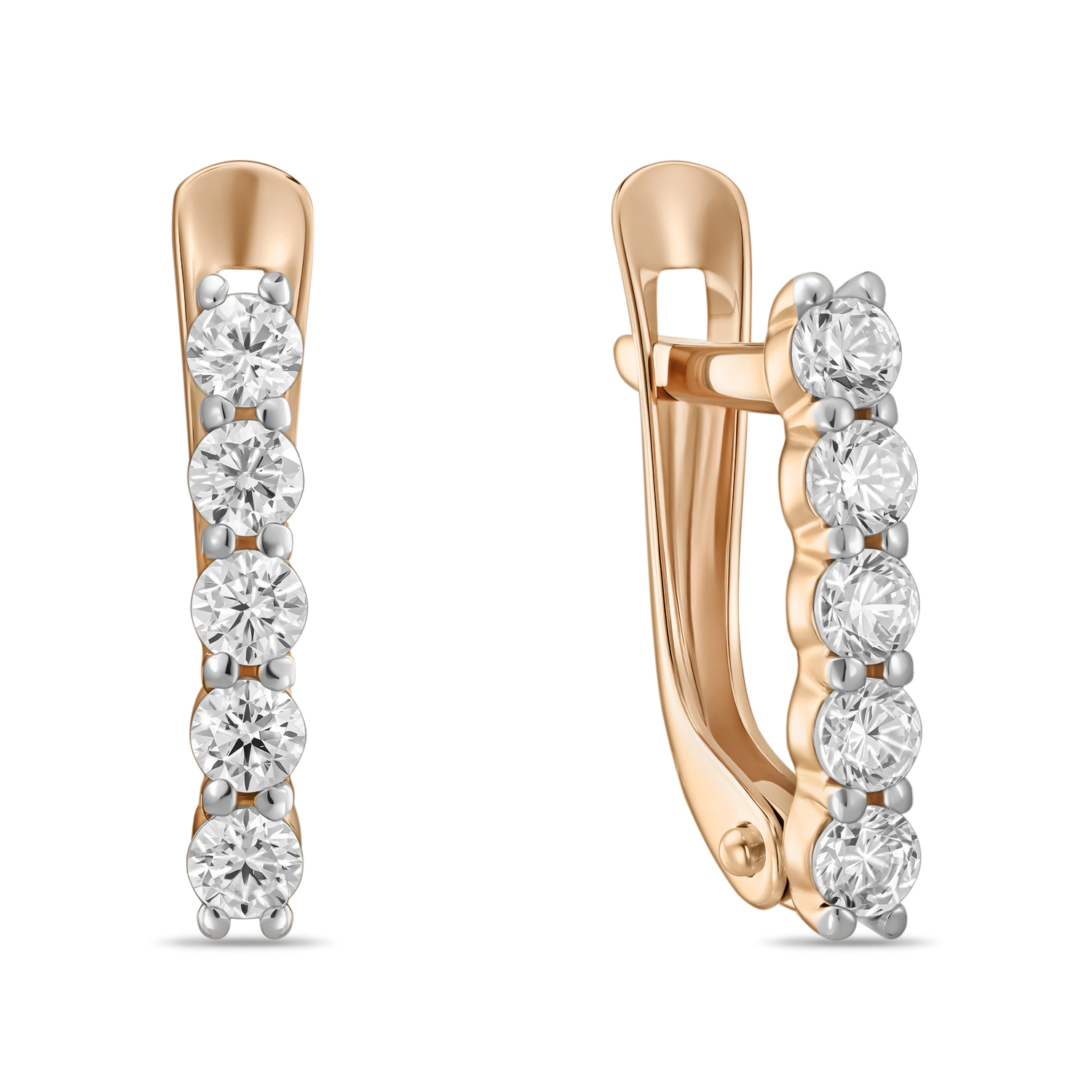 

Серьги с фианитами, Красный, Серьги с фианитами