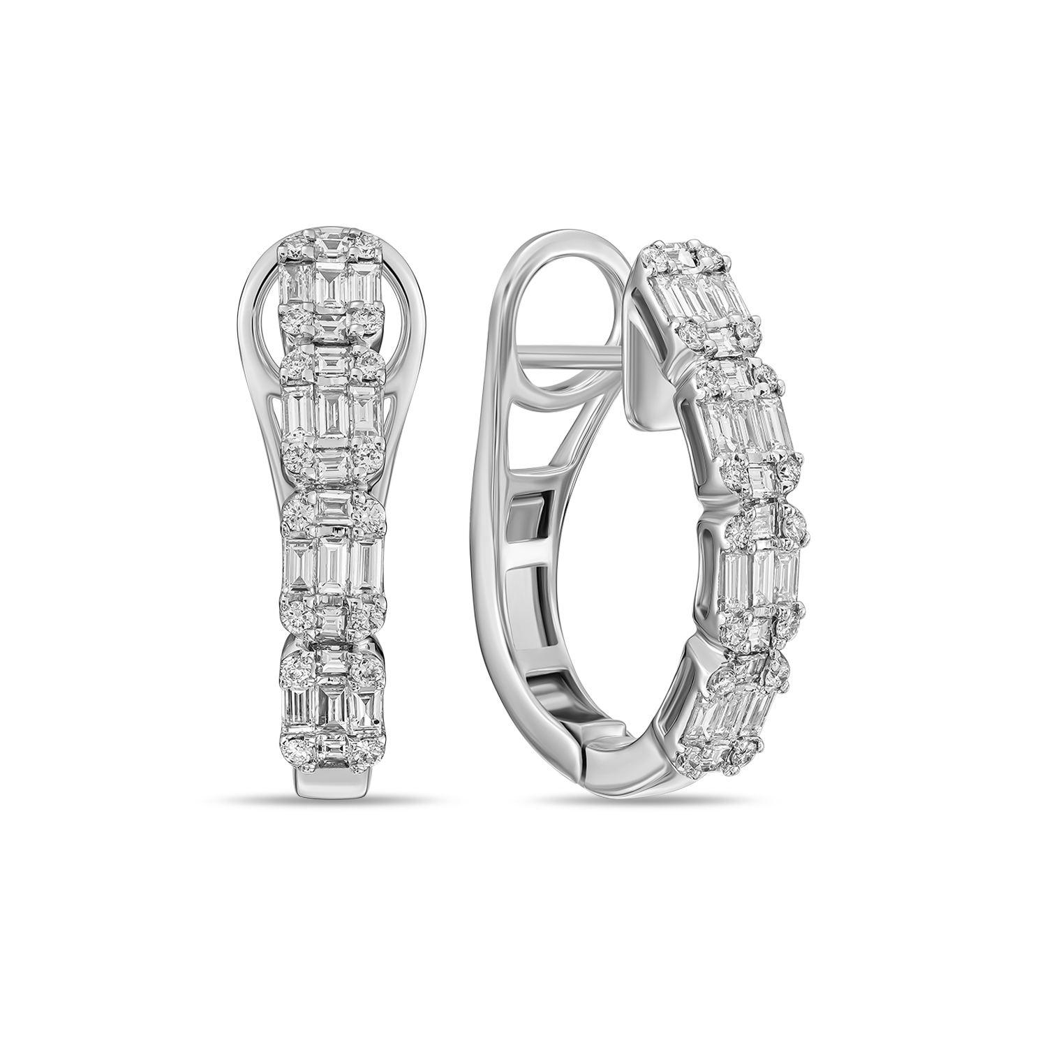 

Серьги с бриллиантами, Белый, Серьги с бриллиантами
