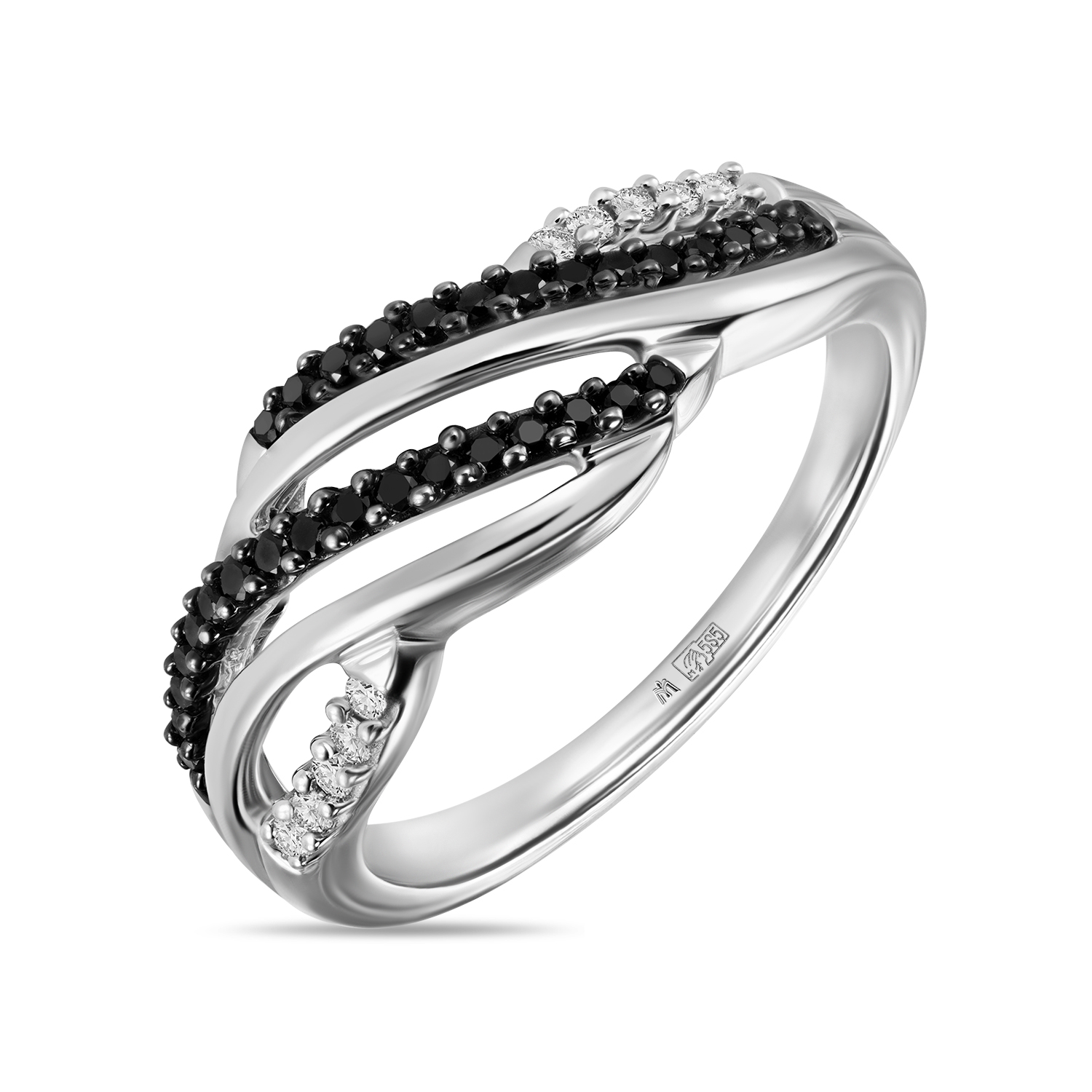 

Кольцо с бриллиантами и облагороженными бриллиантами, Белый, Кольцо с бриллиантами и облагороженными бриллиантами