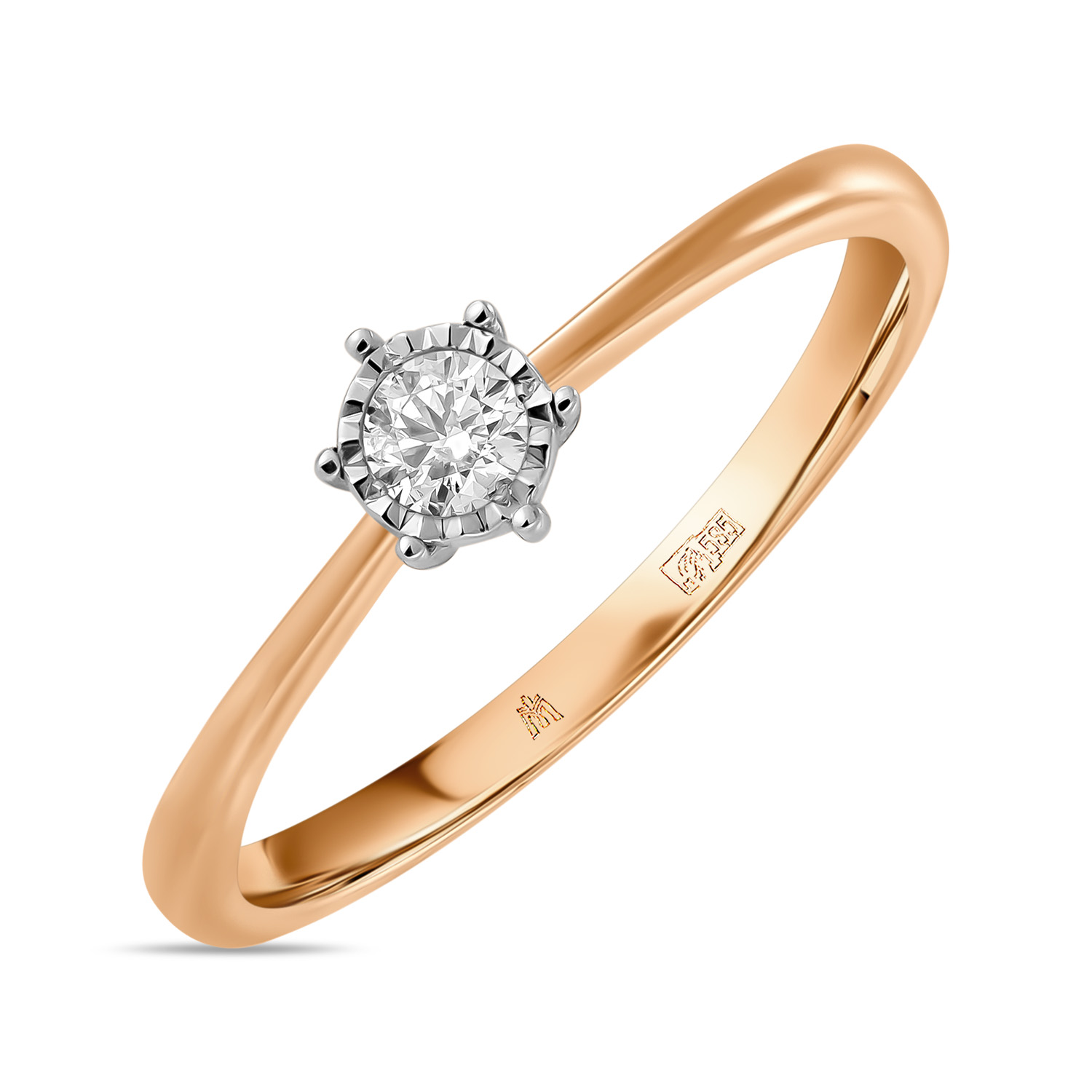 

Кольцо с бриллиантом, Красный, Кольцо с бриллиантом