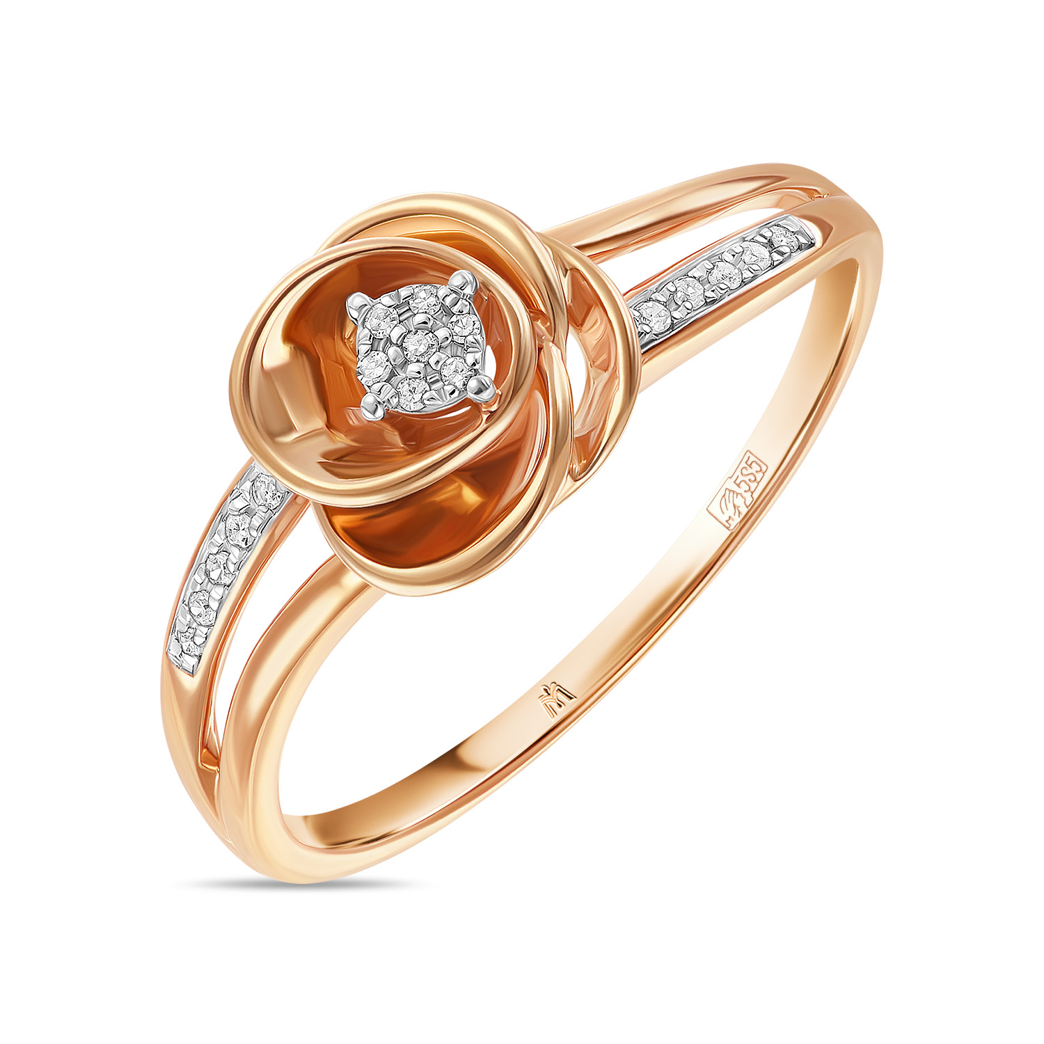 

Кольцо с бриллиантами, Красный, Кольцо с бриллиантами