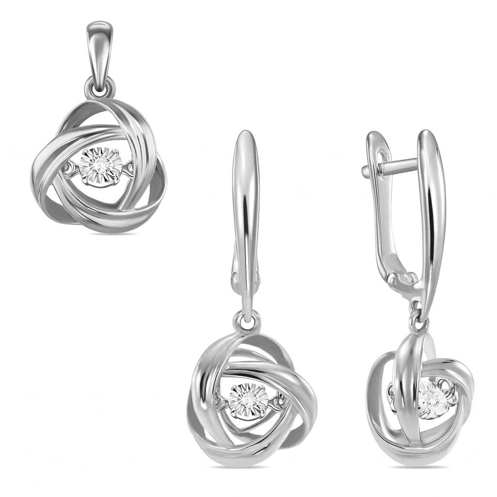 Комплект с бриллиантами