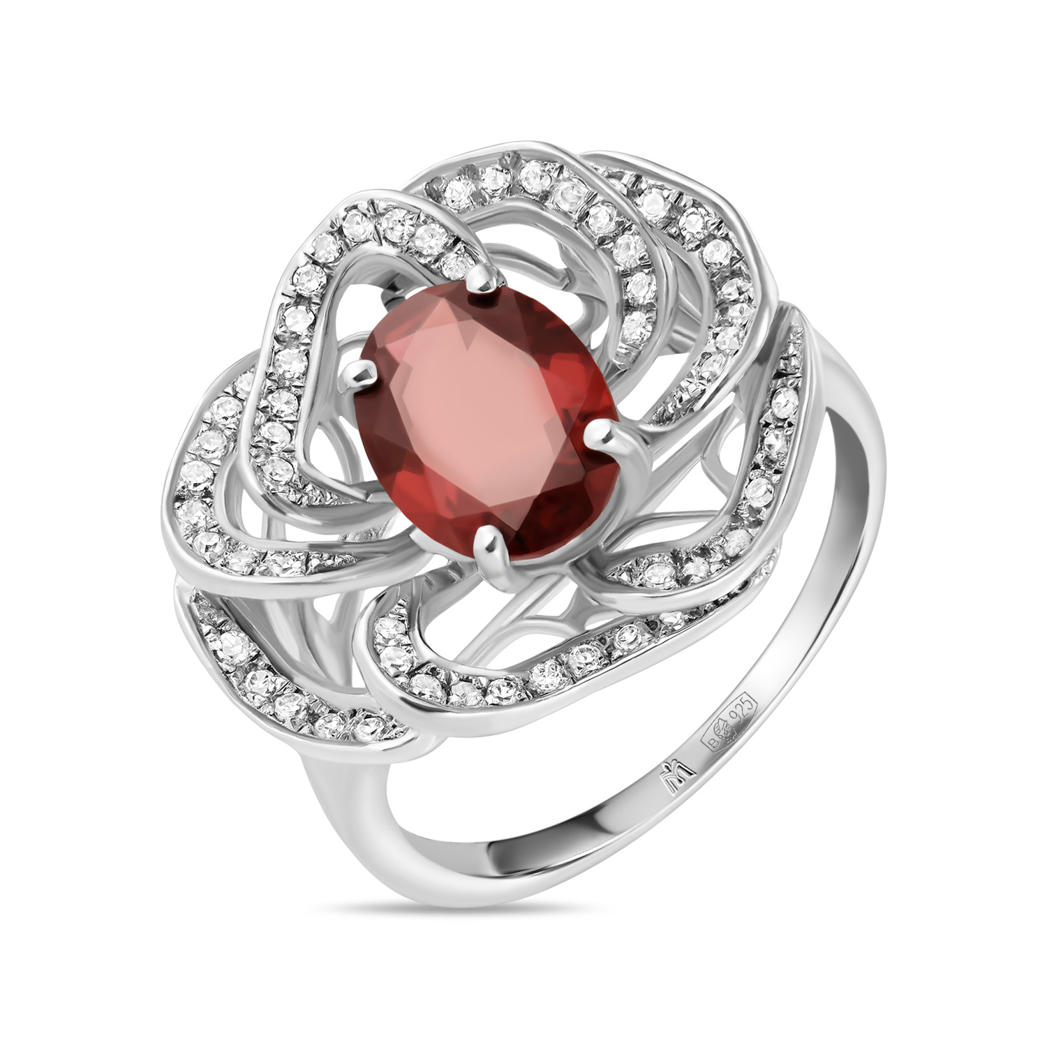 

Кольцо МЮ3, Кольцо с гранатом и фианит Артикул: R184-SR18030-GN