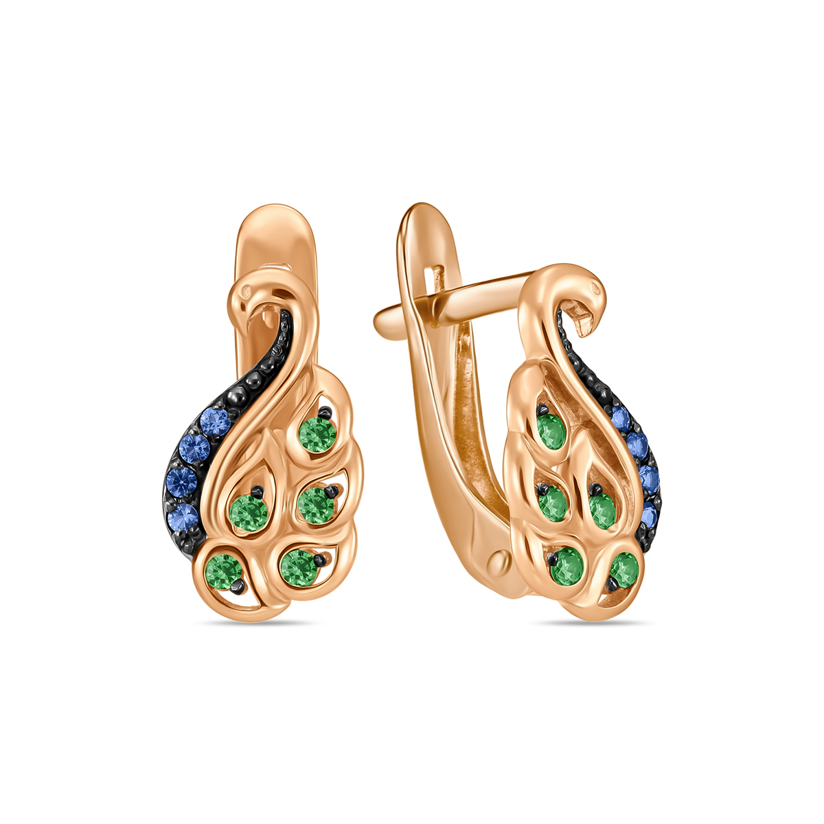 

Серьги с фианит, Красный, Серьги с фианит