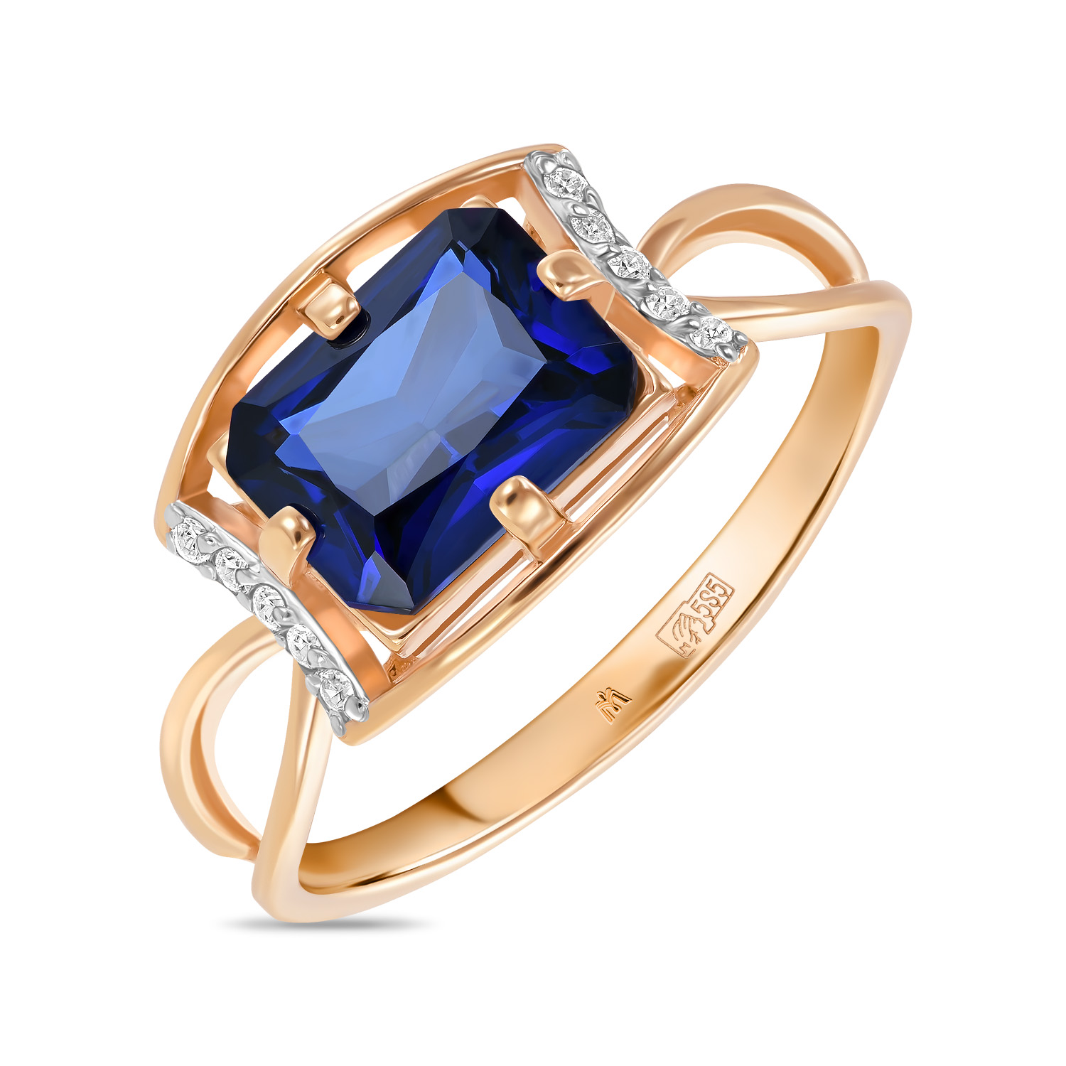 

Кольцо МЮ3, Кольцо с выращенным сапфиром и фианит Артикул: R4150-C-035S-CIN