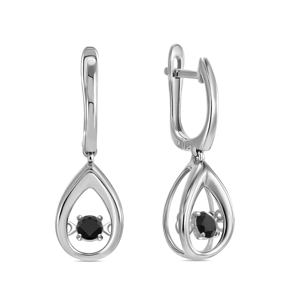 Серьги с облагороженными бриллиантами