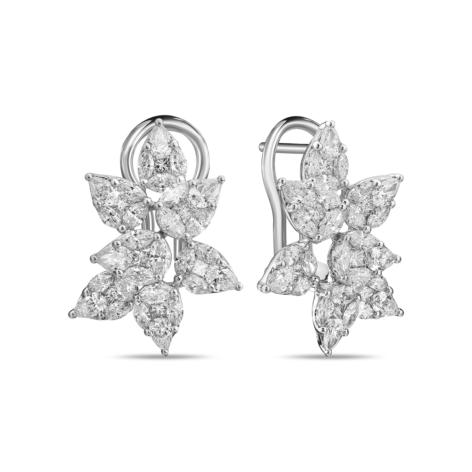 

Серьги с бриллиантами, Белый, Серьги с бриллиантами