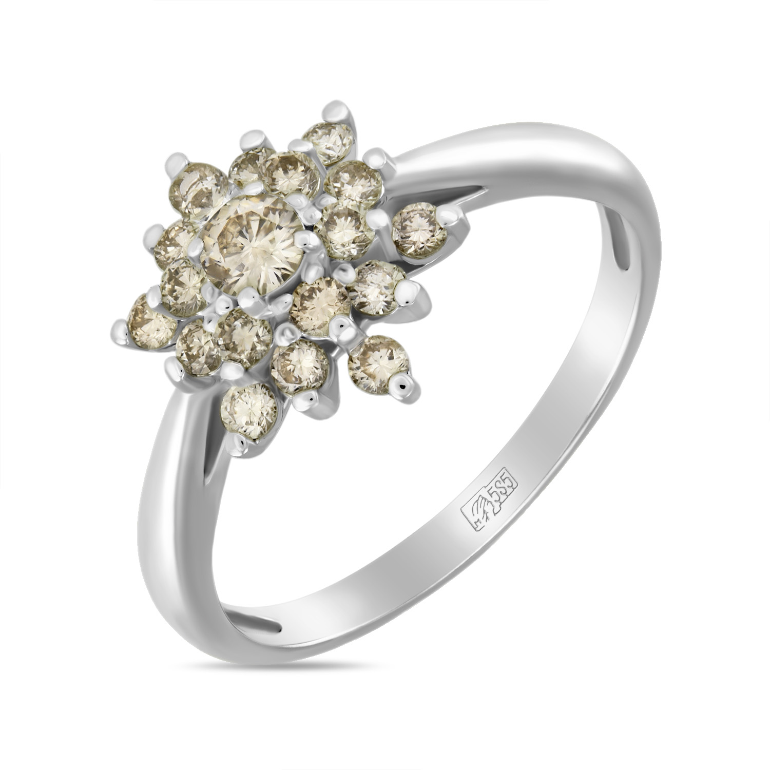 

Кольцо с бриллиантами, Белый, Кольцо с бриллиантами