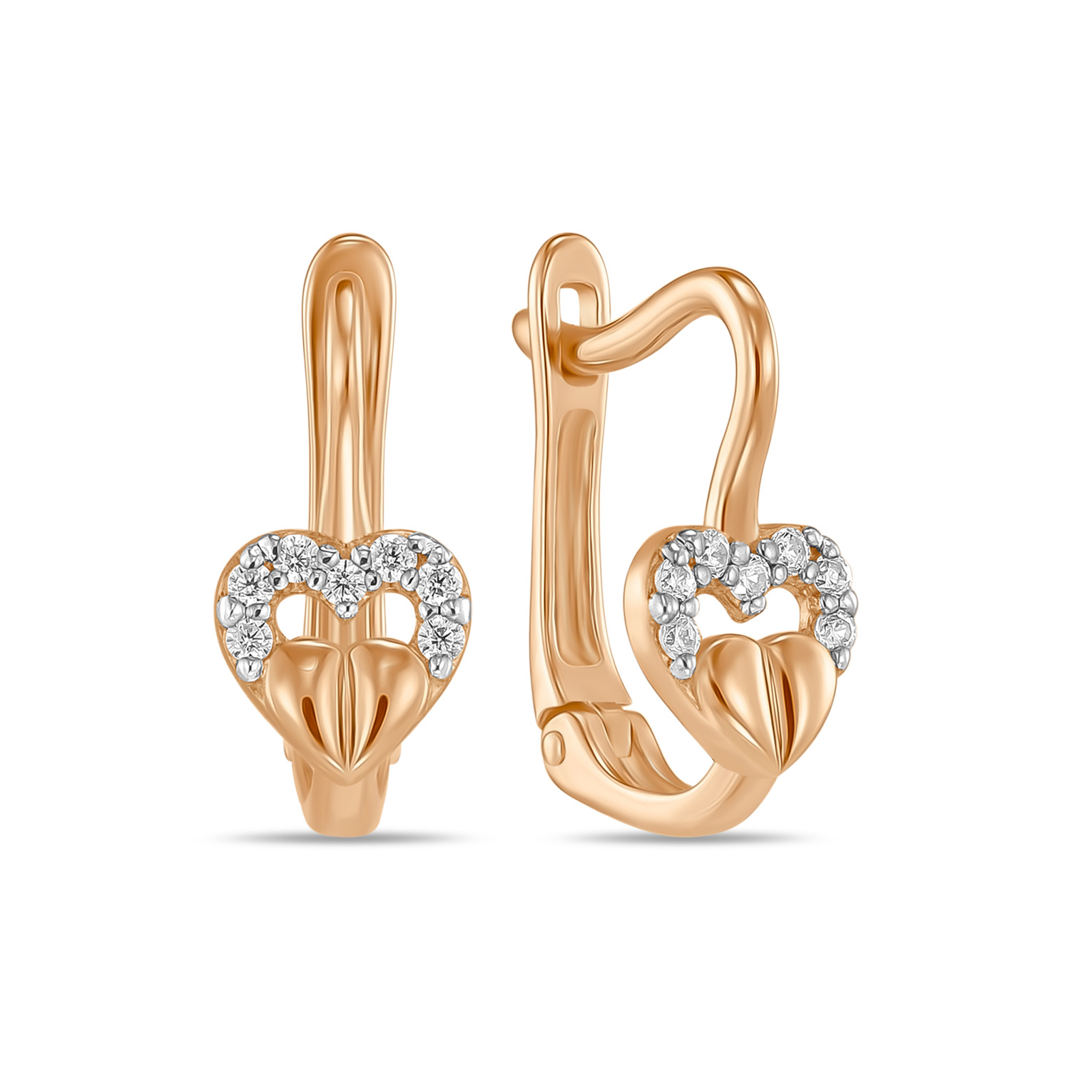 

Серьги с фианитами, Красный, Серьги с фианитами