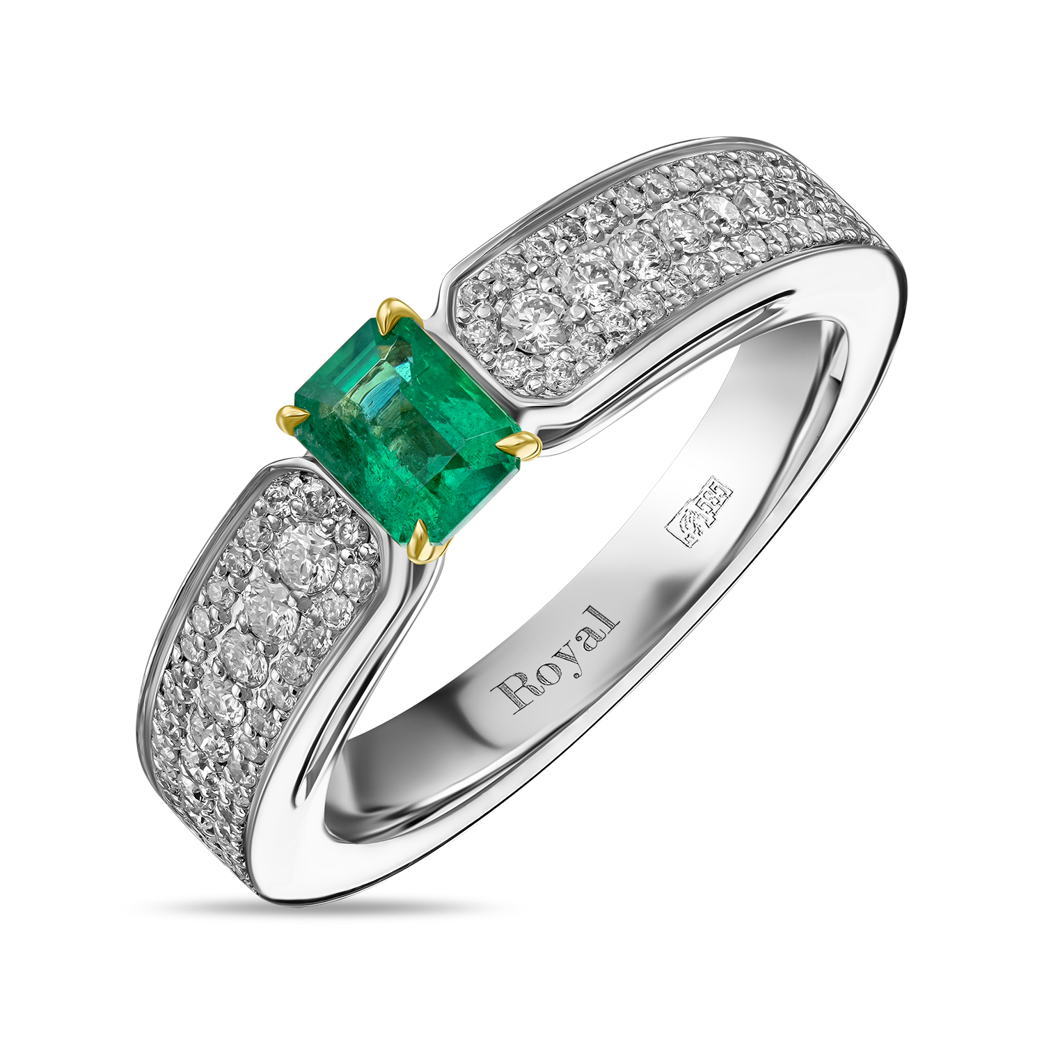 

Кольцо МЮ3, Кольцо с бриллиантами и изумрудом Артикул: R01-RL-1226EM