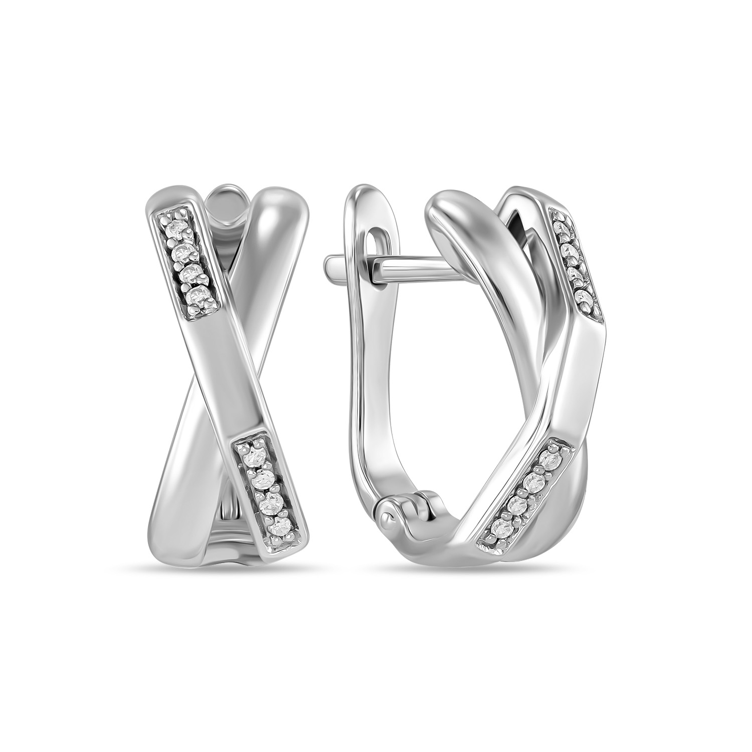 

Серьги с бриллиантами, Красный;белый, Серьги с бриллиантами