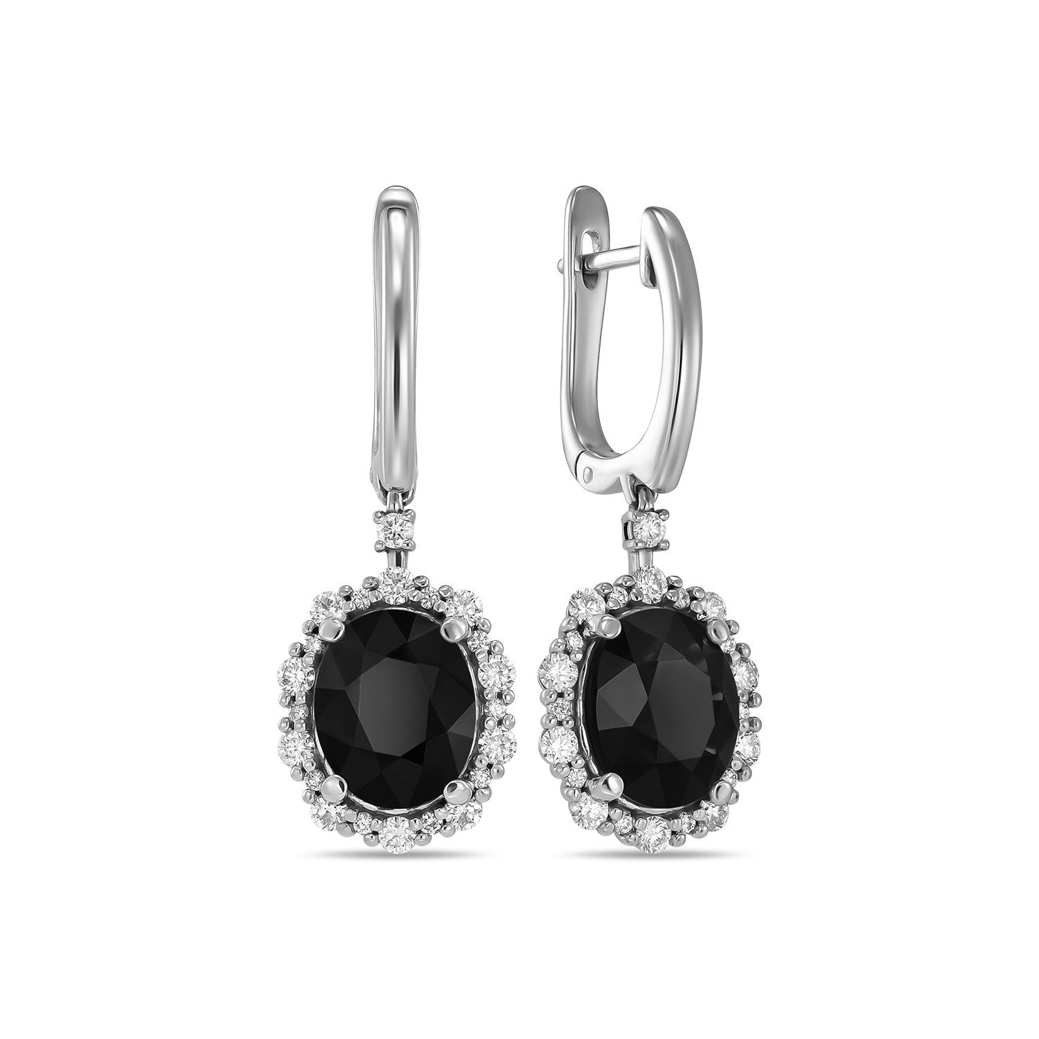 

Серьги с бриллиантами и цветными сапфирами, Белый, Серьги с бриллиантами и цветными сапфирами