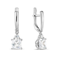 Серьги с фианитами - фото 1