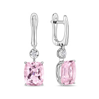 Серьги с бриллиантами и морганитами - фото 1 Серьги с бриллиантами и морганитами - фото 1