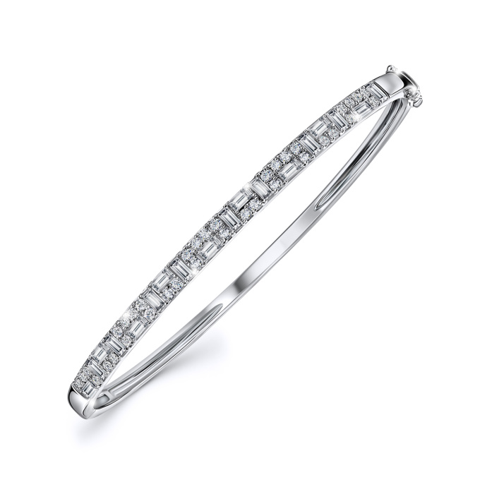 Браслет жесткий с бриллиантами - фото 1 Браслет жесткий с бриллиантами - фото 1