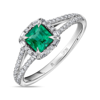 Кольцо с бриллиантами и изумрудом - фото 1 Кольцо с бриллиантами и изумрудом - фото 1